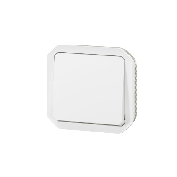 Plexo commande simple réversible va-et-vient ou poussoir - blanc - composable