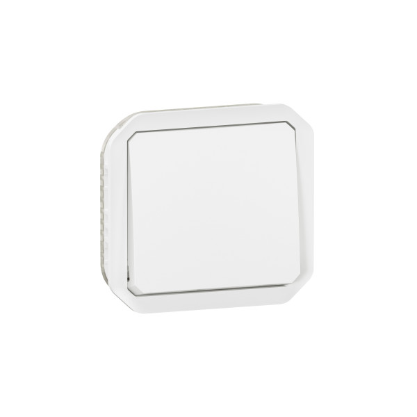 Plexo commande simple réversible va-et-vient ou poussoir - blanc - composable