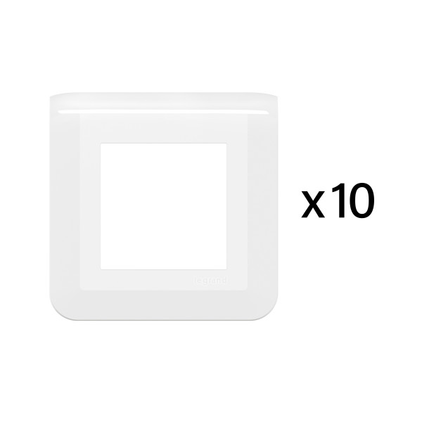 Lot de 10 plaques mosaic 2 modules - blanc