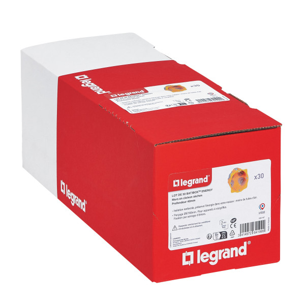 Lot 30 boîtes eco batibox profondeur 40mm - 1 poste