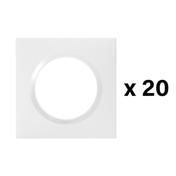 Lot dooxie 20 plaques de finition - 1 poste - blanc