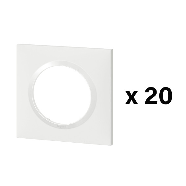 Lot dooxie 20 plaques de finition - 1 poste - blanc