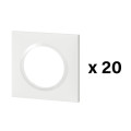 Lot dooxie 20 plaques de finition - 1 poste - blanc