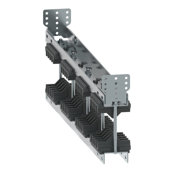 Support jdb prof 800mm entraxe 175 barres cuivre ép. 10mm alignées xl³hp 6300