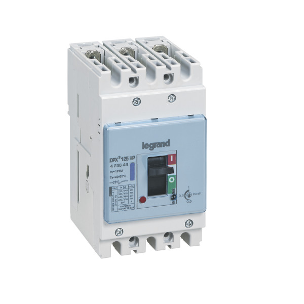 Disjoncteur dpx³125hp magnétothermique pouvoir de coupure 50ka 3p 125a