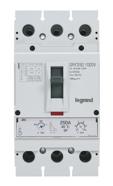 Disjoncteur dpx³ 250 1000v - 3p 250a 20ka thermomagnétique