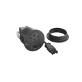 Disq80 incara 2p+t schuko + usb a+c + rj45 + cordon 0,5m wieland - noir