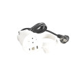 Disq80 incara 2p+t schk + usb a+c + sortie de câble + cord 2m fiche 2p+t - blanc