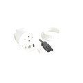 Disq80 incara 2p+t schk + usb a+c + sortie de câble + cord 0,5m wieland - blanc