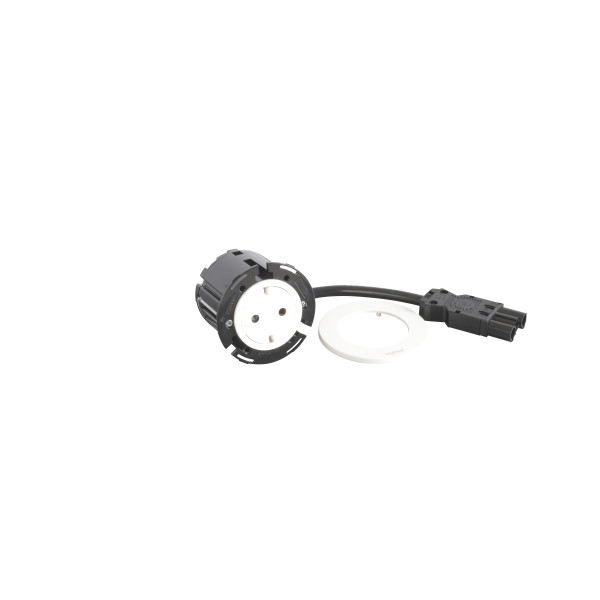 Disq60 incara 2p+t schuko surface et cordon 2m wieland - blanc