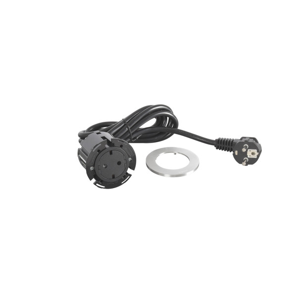 Disq60 incara 2p+t schuko surface et cordon 2m - métal