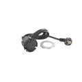 Disq60 incara 2p+t schuko surface et cordon 2m - métal