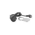 Disq60 incara 2p+t schuko surface et cordon 2m - noir avec couvercle