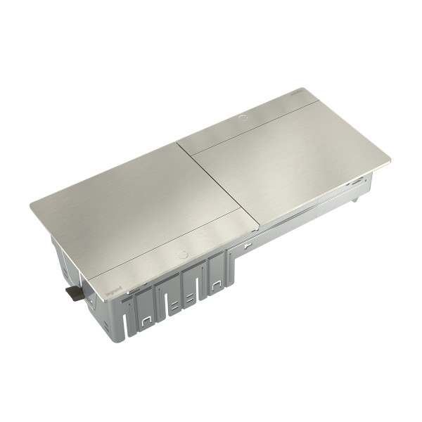 Pop up incara 2x2p+t schuko + 2 prises usb type-a+c - cordon 2m - 4 modules inox