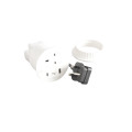 Disq80 incara 2p+t bs + usb a+c + rj45 + cordon 2m fiche bs1363 - blanc