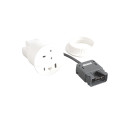 Disq80 incara 2p+t bs + usb a+c + rj45 + cordon 2m fiche intersoc - blanc