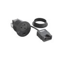 Disq80 incara 2p+t bs + usb a+c + rj45 + cordon 2m fiche intersoc - noir