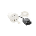 Disq80 incara 2p+t bs + usb a+c + sortie câble + cord 2m fiche intersoc - blanc
