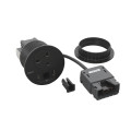 Disq80 incara 2p+t bs + usb a+c + sortie câble + cordon 2m fiche intersoc - noir