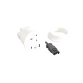 Disq80 incara 2p+t bs + usb a+c + rj45 + cordon 0,5m fiche wieland - blanc