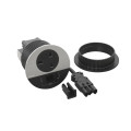 Disq80 incara 2p+t bs + usb a+c + sortie câble + cord 0,5m wieland - metal