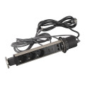 Tower 60 incara Ø60mm 3x2p+t schuko + 2 rj45 + 1 prise usb a+c - cordon 2m