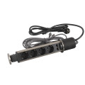 Tower 60 incara Ø60mm 4x2p+t schuko + 2 rj45 - cordon 2m