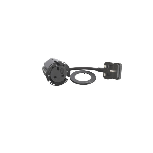 Disq60 incara prise bs et cordon 2m fiche bs1363 - noir