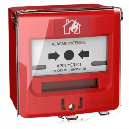 Déclencheur manuel de désenfumage avec capot de protection