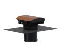 Chapeau toiture plastique, d 150/160 mm, rejet 350 m3/h, asp 360 m3/h, tuile