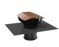Chapeau toiture plastique, d 150/160 mm, rejet 350 m3/h, asp 360 m3/h, tuile