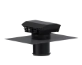 Chapeau toiture plastique, d 150/160 mm, rejet 350 m3/h, asp 360 m3/h, ardoise