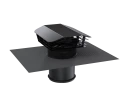 Chapeau toiture plastique, d 150/160 mm, rejet 350 m3/h, asp 360 m3/h, ardoise