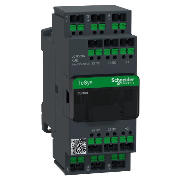 Snap-in - tesys d - contacteur - 3p(3 no) - ac3 - inf 440v 9a - 100 à 250vca-cc