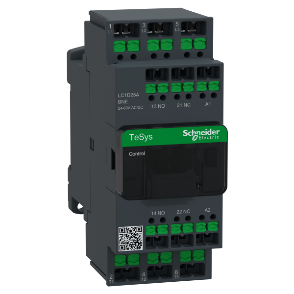 Snap-in - tesys d - contacteur - 3p(3 no) - ac3 - inf 440v 25a - 24 à 60vca-cc