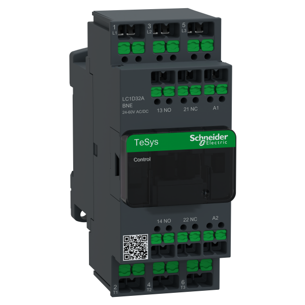 Snap-in - tesys d - contacteur - 3p(3 no) - ac3 - inf 440v 32a - 24 à 60vca-cc