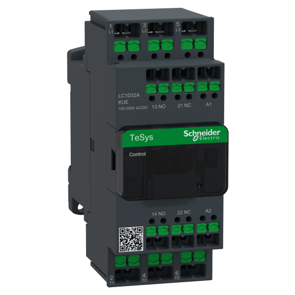 Snap-in - tesys d - contacteur - 3p(3 no) - ac3 - inf 440v 32a - 100 à 250vca-cc