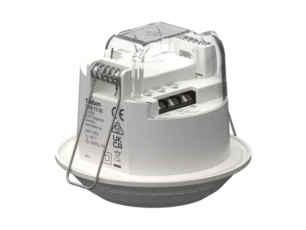 Détecteur mouvement encastré plafond 360° blanc 2 contacts
