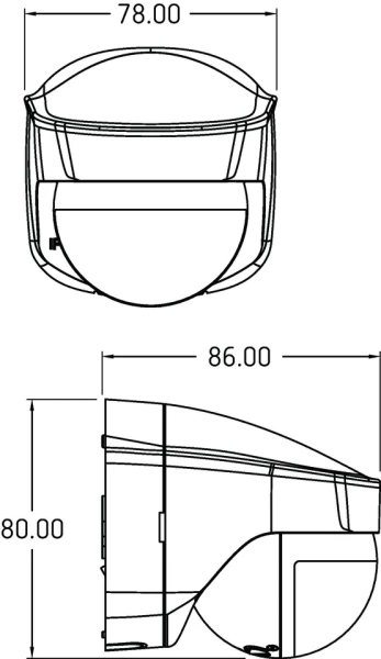 Détecteur mouvements 180° blanc sensnorm