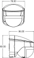 Détecteur mouvements 180° blanc sensnorm