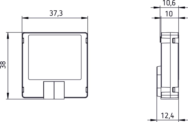 Interface pour bouton poussoir. 4 circuits. gamme luxorliving.