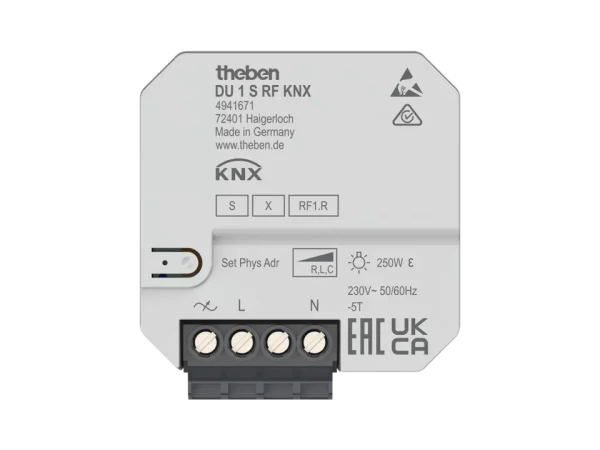 Actionneur de variation radio encastré à 1 x 250 w, knx rf