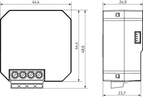 Actionneur de variation radio encastré à 1 x 250 w, knx rf