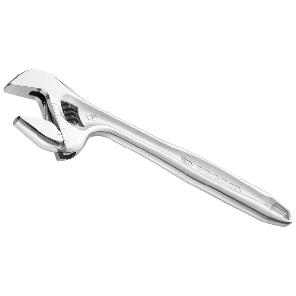 Clé à molette ajustable, manche métal, 12"