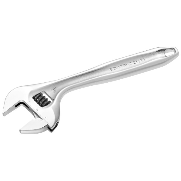 Clé à molette ajustable, manche métal, 4"