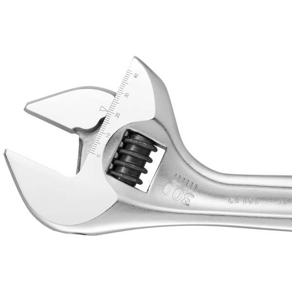 Clé à molette ajustable, manche métal, 4"