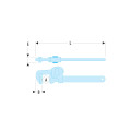 Clé serre-tube stillson acier 44 mm - sls