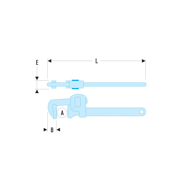 Clé serre-tube stillson acier 70 mm - sls