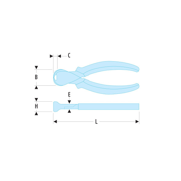 Pinces coupantes devant, 160 mm, sls
