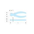 Pinces coupantes devant, 160 mm, sls
